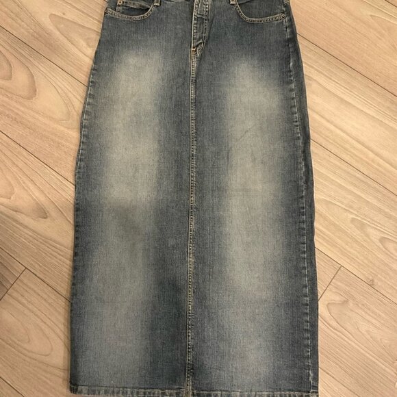 Vintage 90s R4R Jeans Maxi Denim Skirt - Picture 6 of 7